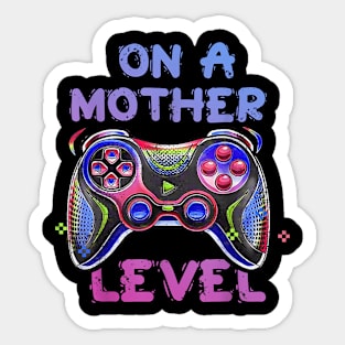 Gamer Mom Gaming On A Mother Level Up Game Sticker